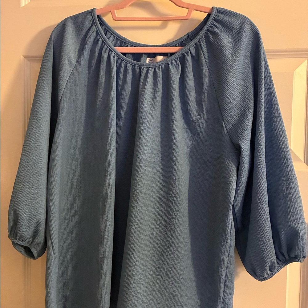 Croft & Barrow Women's Sky Blue Blouse